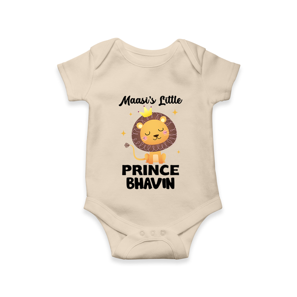 Massi's Little Prince Romper / Onesie | Custom Baby Romper / Onesie for Massi's Little Prince - IVORY - New Born (Chest 14")