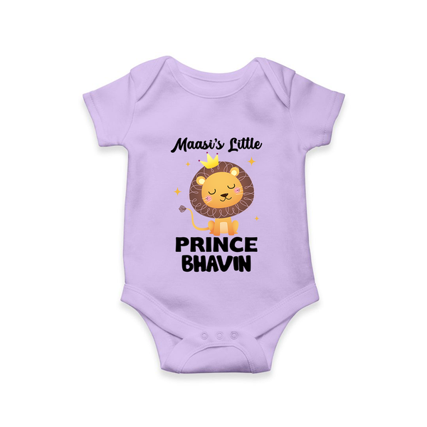 Massi's Little Prince Romper / Onesie | Custom Baby Romper / Onesie for Massi's Little Prince - LILAC - New Born (Chest 14")