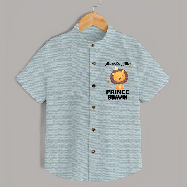 Massi's Little Prince Shirt | Custom Baby Shirt for Massi's Little Prince - ARCTIC BLUE - 0 - 6 Months Old (Chest 23")