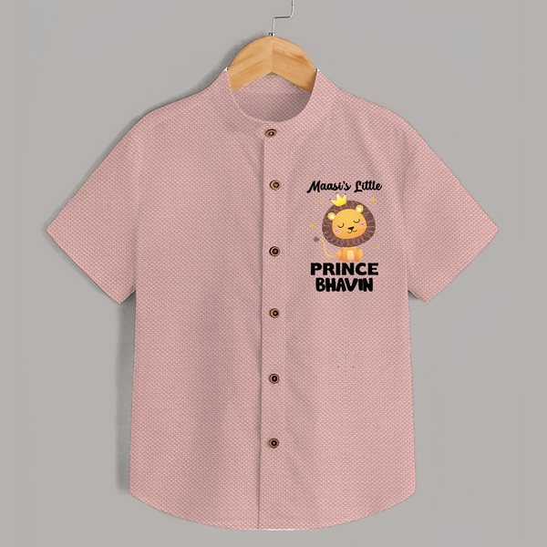 Massi's Little Prince Shirt | Custom Baby Shirt for Massi's Little Prince - PEACH - 0 - 6 Months Old (Chest 23")