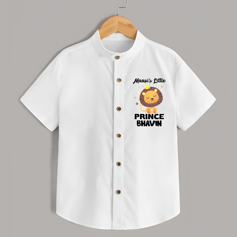 Massi's Little Prince Shirt | Custom Baby Shirt for Massi's Little Prince - WHITE - 0 - 6 Months Old (Chest 23")