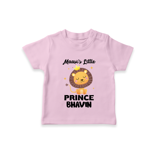 Massi's Little Prince T-Shirt | Custom Baby T-Shirt for Massi's Little Prince - BABY PINK - 0-5 Months Old (Chest 17")