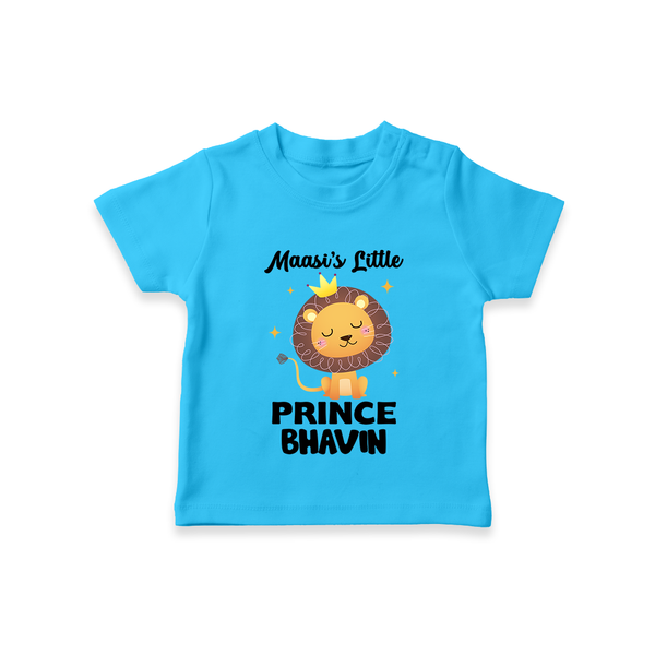 Massi's Little Prince T-Shirt | Custom Baby T-Shirt for Massi's Little Prince - SKY BLUE - 0-5 Months Old (Chest 17")