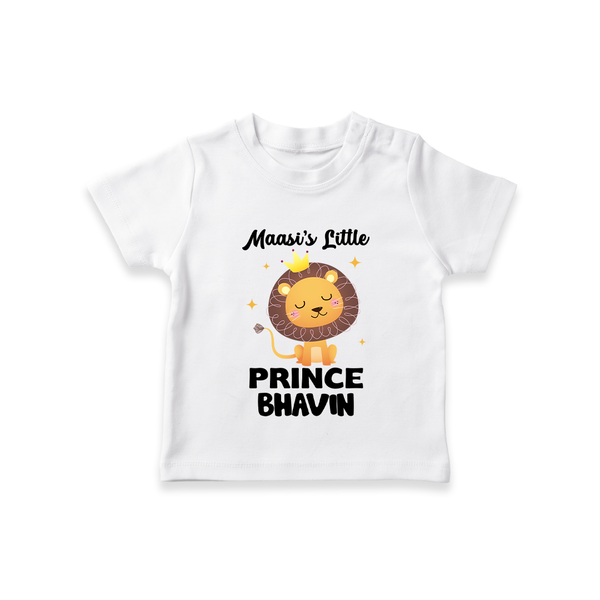 Massi's Little Prince T-Shirt | Custom Baby T-Shirt for Massi's Little Prince - WHITE - 0-5 Months Old (Chest 17")