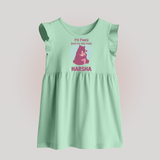 My Massi Loves Me This Much Baby Frock | Personalized Baby Frock for Massi's Little Darling - MINT GREEN - 0 - 3 Months Old (Chest 17")