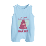 My Massi Loves Me This Much Romper Suit / Sleeveless Romper | Personalized Baby Romper Suit / Sleeveless Romper for Massi's Little Darling - BABY BLUE - 0 - 5 Months Old (Chest 18")