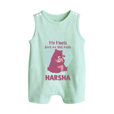 My Massi Loves Me This Much Romper Suit / Sleeveless Romper | Personalized Baby Romper Suit / Sleeveless Romper for Massi's Little Darling - MINT GREEN - 0 - 5 Months Old (Chest 18")