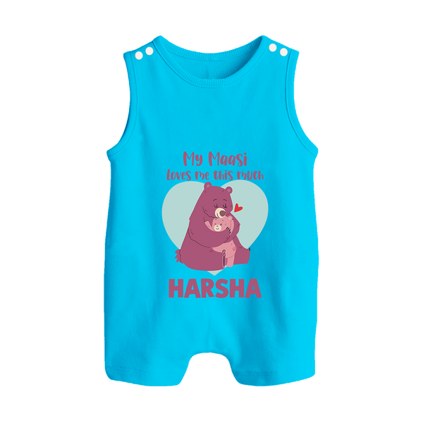 My Massi Loves Me This Much Romper Suit / Sleeveless Romper | Personalized Baby Romper Suit / Sleeveless Romper for Massi's Little Darling - SKY BLUE - 0 - 5 Months Old (Chest 18")