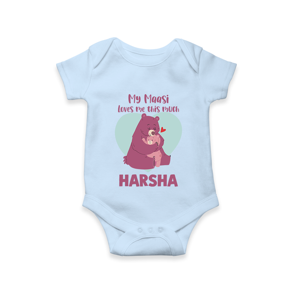 My Massi Loves Me This Much Romper / Onesie | Personalized Baby Romper / Onesie for Massi's Little Darling - BABY BLUE - New Born (Chest 14")