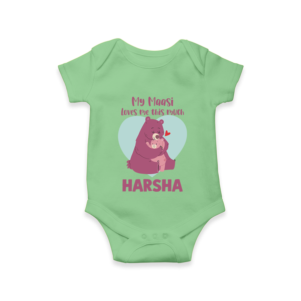 My Massi Loves Me This Much Romper / Onesie | Personalized Baby Romper / Onesie for Massi's Little Darling - GREEN - New Born (Chest 14")