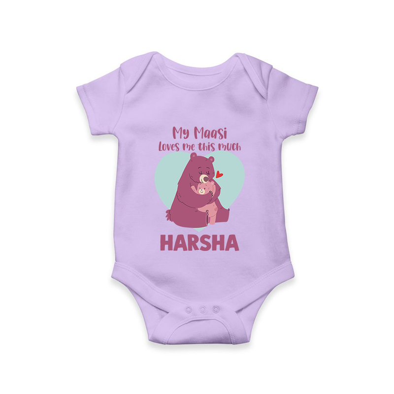 My Massi Loves Me This Much Romper / Onesie | Personalized Baby Romper / Onesie for Massi's Little Darling - LILAC - New Born (Chest 14")