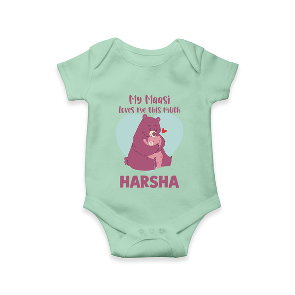 My Massi Loves Me This Much Romper / Onesie | Personalized Baby Romper / Onesie for Massi's Little Darling - MINT GREEN - New Born (Chest 14")