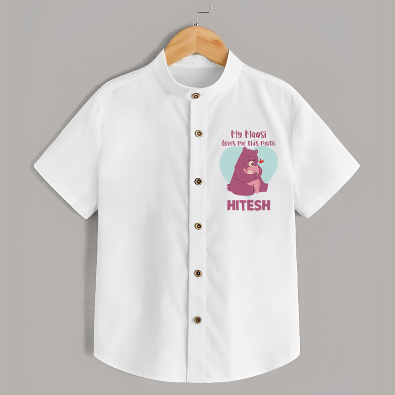 My Massi Loves Me This Much Shirt | Personalized Baby Shirt for Massi's Little Darling - WHITE - 0 - 6 Months Old (Chest 23")
