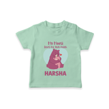 My Massi Loves Me This Much T-Shirt | Personalized Baby T-Shirt for Massi's Little Darling - MINT GREEN - 0-5 Months Old (Chest 17")