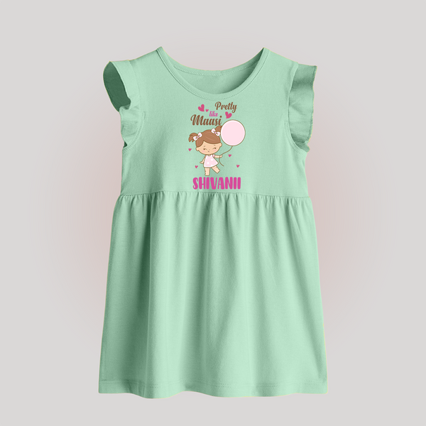 Pretty Like Massi Baby Frock | Custom Baby Frock for Massi's Pretty One - MINT GREEN - 0 - 3 Months Old (Chest 17")