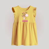 Pretty Like Massi Baby Frock | Custom Baby Frock for Massi's Pretty One - PASTEL YELLOW - 0 - 3 Months Old (Chest 17")