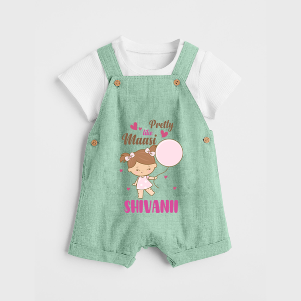 Pretty Like Massi Dungaree Set | Custom Baby Dungaree Set for Massi's Pretty One - MINT GREEN - 0 - 5 Months Old (Chest 18")