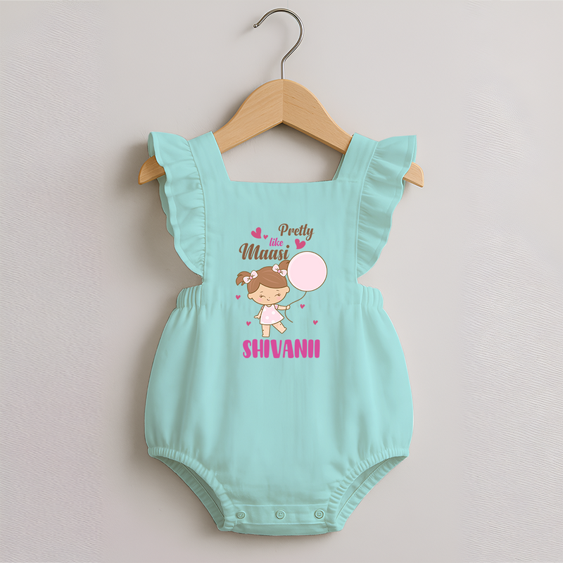 Pretty Like Massi Romper Frock | Custom Baby Romper Frock for Massi's Pretty One - MINT GREEN - 0 - 3 Months Old (Chest 19")