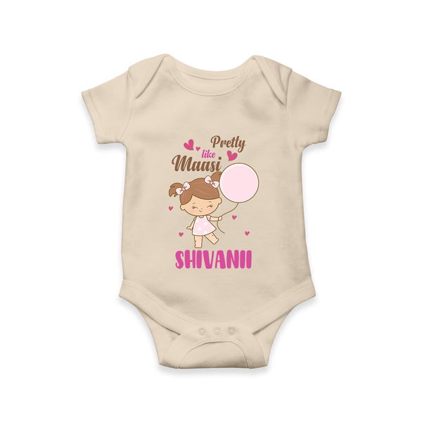 Pretty Like Massi Romper / Onesie | Custom Baby Romper / Onesie for Massi's Pretty One - IVORY - New Born (Chest 14")