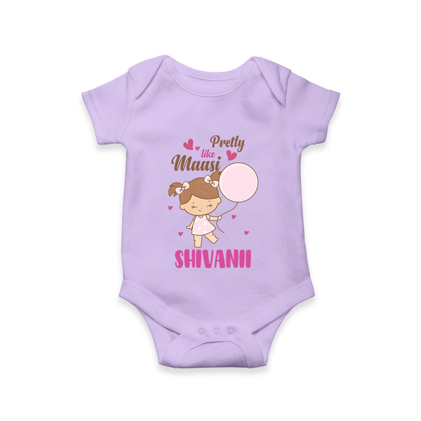 Pretty Like Massi Romper / Onesie | Custom Baby Romper / Onesie for Massi's Pretty One - LILAC - New Born (Chest 14")