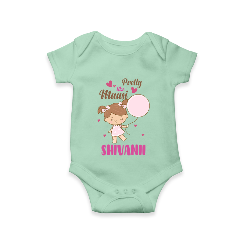 Pretty Like Massi Romper / Onesie | Custom Baby Romper / Onesie for Massi's Pretty One - MINT GREEN - New Born (Chest 14")