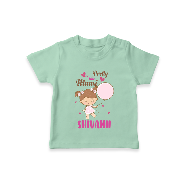 Pretty Like Massi T-Shirt | Custom Baby T-Shirt for Massi's Pretty One - MINT GREEN - 0-5 Months Old (Chest 17")