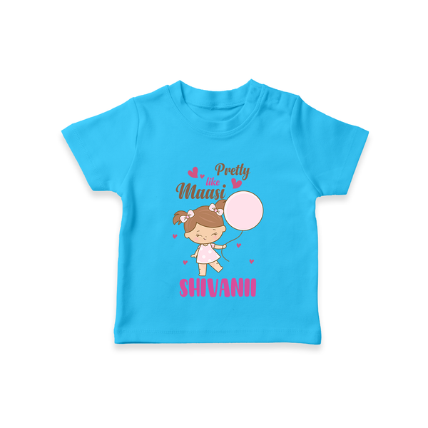 Pretty Like Massi T-Shirt | Custom Baby T-Shirt for Massi's Pretty One - SKY BLUE - 0-5 Months Old (Chest 17")