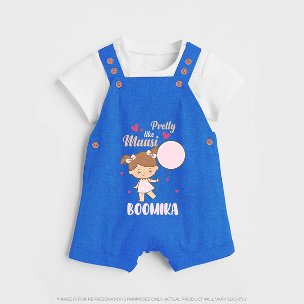 Pretty Like Massi Dungaree Set | Custom Baby Dungaree Set for Massi's Pretty One - COBALT BLUE - 0 - 5 Months Old (Chest 18")
