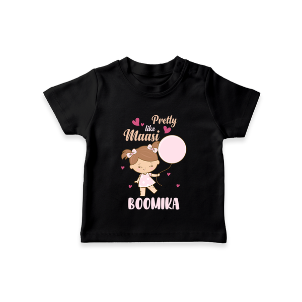 Pretty Like Massi T-Shirt | Custom Baby T-Shirt for Massi's Pretty One - BLACK - 0-5 Months Old (Chest 17")