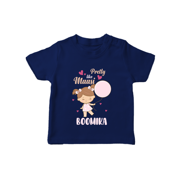 Pretty Like Massi T-Shirt | Custom Baby T-Shirt for Massi's Pretty One - NAVY BLUE - 0-5 Months Old (Chest 17")