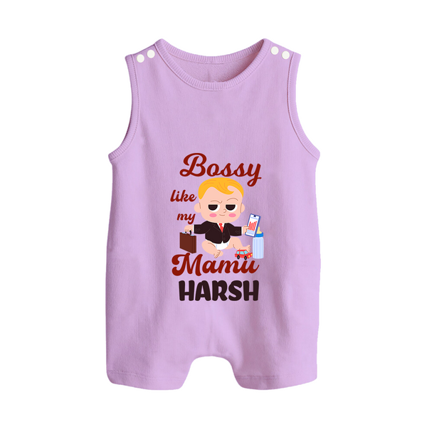 Bossy Like My Mamu Romper Suit / Sleeveless Romper | Personalized Baby Romper Suit / Sleeveless Romper for Mamu's Little Boss - LILAC - 0 - 5 Months Old (Chest 18")
