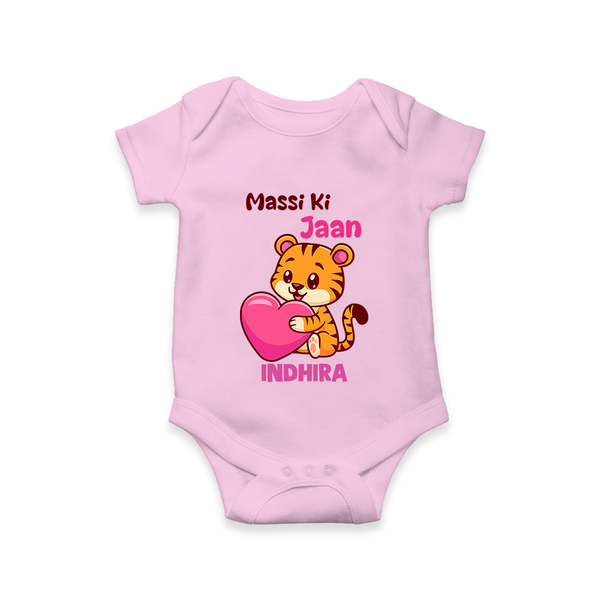 Massi Ki Jaan Romper / Onesie | Custom Baby Romper / Onesie for Massi's Heart - BABY PINK - New Born (Chest 14")
