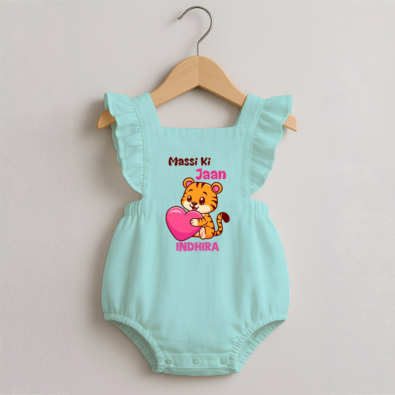 Massi Ki Jaan Romper Frock | Custom Baby Romper Frock for Massi's Heart - MINT GREEN - 0 - 3 Months Old (Chest 19")