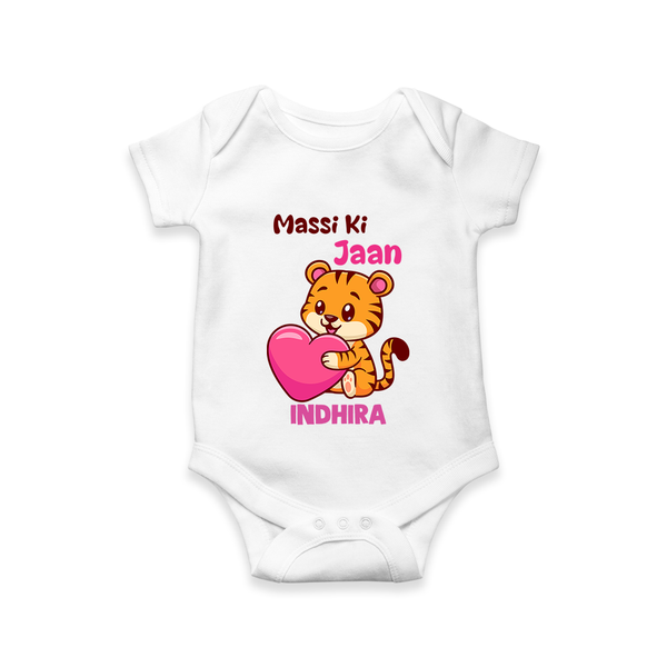 Massi Ki Jaan Romper / Onesie | Custom Baby Romper / Onesie for Massi's Heart - WHITE - New Born (Chest 14")