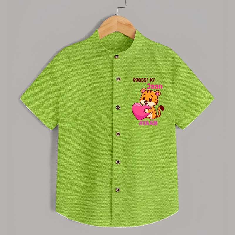 Massi Ki Jaan Shirt | Custom Baby Shirt for Massi's Heart - LIME GREEN - 0 - 6 Months Old (Chest 23")