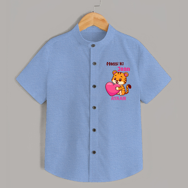 Massi Ki Jaan Shirt | Custom Baby Shirt for Massi's Heart - SKY BLUE - 0 - 6 Months Old (Chest 23")