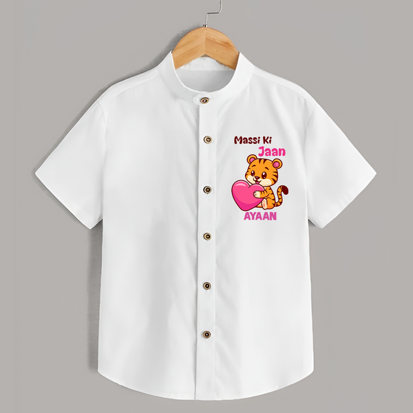 Massi Ki Jaan Shirt | Custom Baby Shirt for Massi's Heart - WHITE - 0 - 6 Months Old (Chest 23")