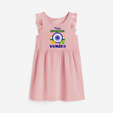 Republic Day Ashoka Chakra Personalised Frock - BABY PINK - 1 - 2 Years Old (Chest 22" , Full Length 22")