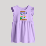 Happy Republic Day Personalised   Baby Frock - LILAC - 0 - 3 Months Old (Chest 17")