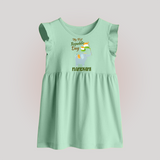 My First Republic Day Elephant Baby Baby Frock with Name - MINT GREEN - 0 - 3 Months Old (Chest 17")