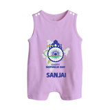 Happy Republic Day Customized Baby Romper Suit - LILAC - 0 - 5 Months Old (Chest 18")