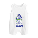 Happy Republic Day Customized Baby Romper Suit - WHITE - 0 - 5 Months Old (Chest 18")