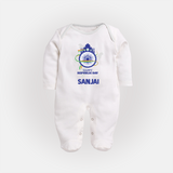 Happy Republic Day Customized Baby Fullbody Suit - WHITE - New Born (Chest 7.5")