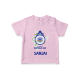 Happy Republic Day Customized Kid T-Shirt - BABY PINK - 0-5 Months Old (Chest 17")