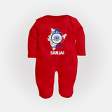 Happy Republic Day Customized Baby Fullbody Suit - RED - New Born (Chest 7.5")