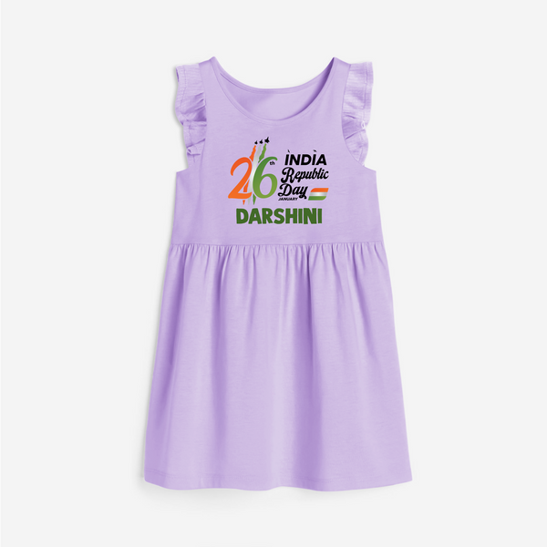 26th January Republic Day Personalised Frock - LILAC - 1 - 2 Years Old (Chest 22" , Full Length 22")