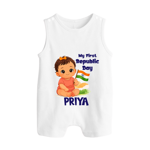 My First Republic Day Baby Girl Personalised Romper Suit