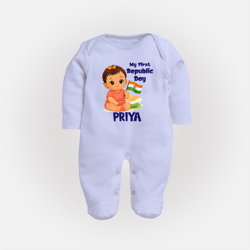 My First Republic Day Baby Girl Personalised Fullbody Suit