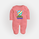 My First Republic Day Ashoka Chakra Baby Fullbody Suit - PEACH - New Born (Chest 7.5")