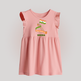 Happy Republic Day Patriotic   Baby Frock with Name - BABY PINK - 0 - 3 Months Old (Chest 17")